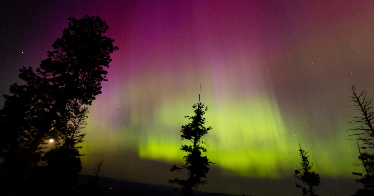 A aurora boreal pode ser visível de Nova York a Idaho