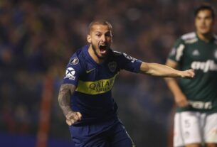 Algoz do Palmeiras se emociona no adeus ao Boca Juniors