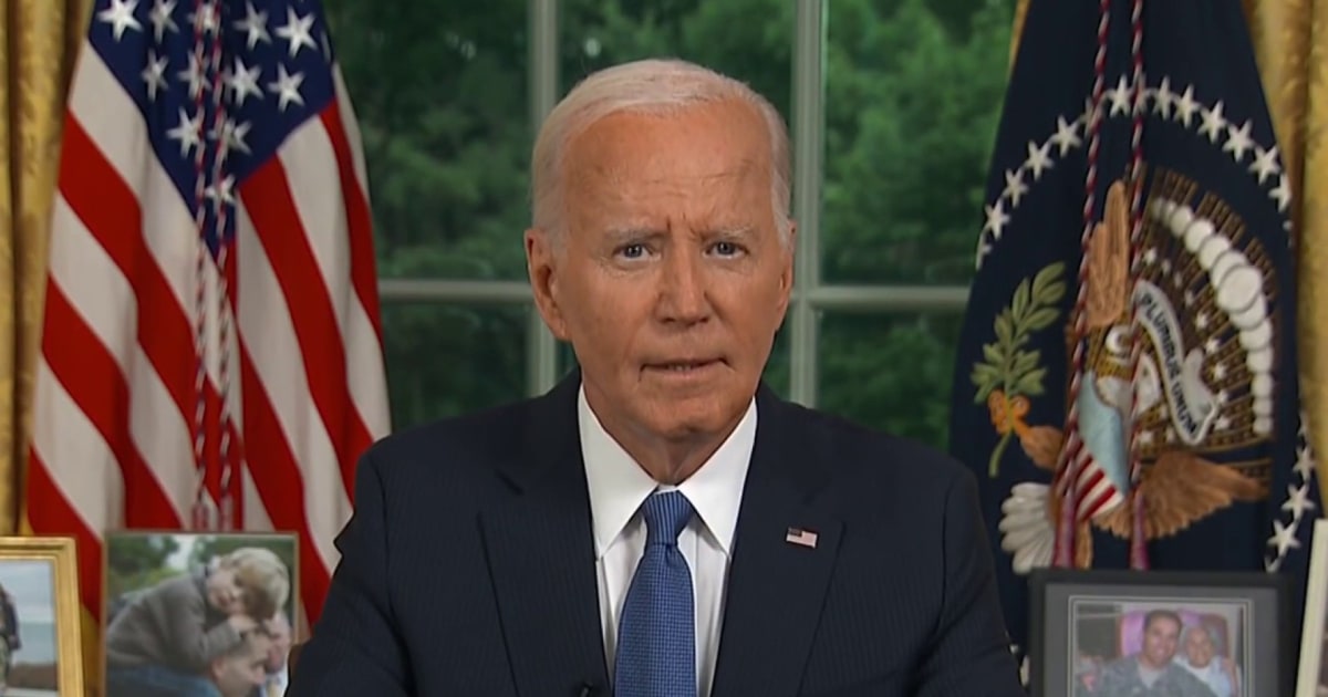 Assista ao discurso histórico do presidente Biden ao deixar a corrida de 2024