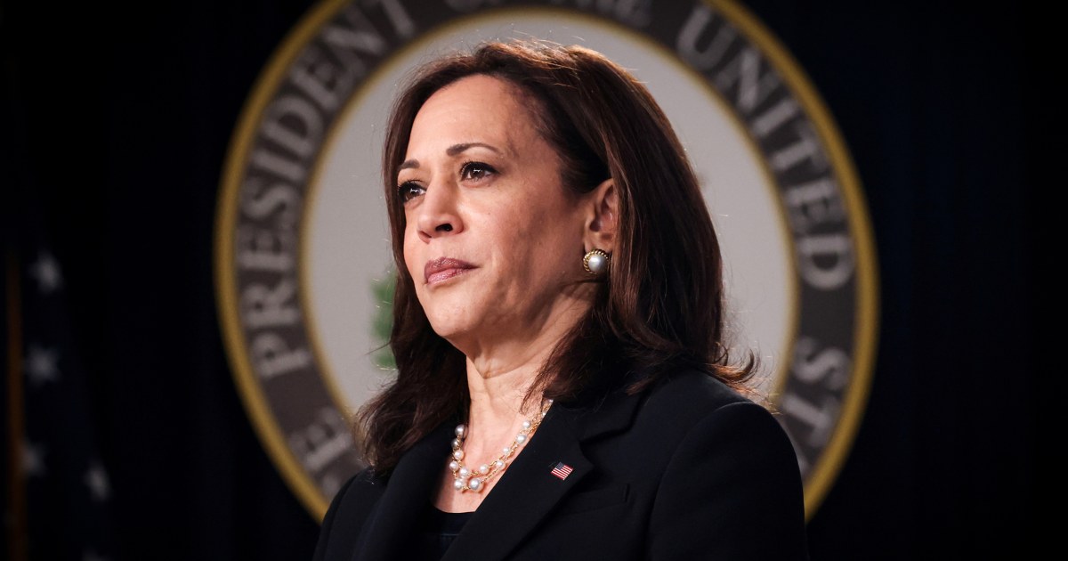 Com o apoio de Biden, Kamala Harris lidera o grupo na tentativa de substituí-lo