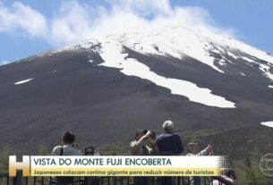 Cortina bloqueia vista 'viral' do monte Fuji em cidade japonesa