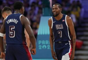 Destaques completos de Kevin Durant da vitória do basquete dos EUA nas Olimpíadas contra a Sérvia