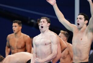 Dressel, revezamento 4x100m masculino conquista o primeiro ouro da equipe dos EUA em Paris