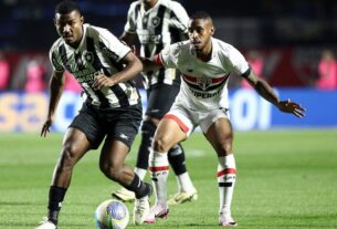 Em jogo agitado, São Paulo empata com Botafogo, que segue líder do Brasileirão