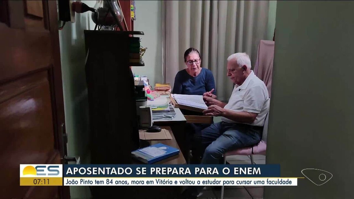 'Enquanto estiver vivo, vou procurar ficar ocupado', diz candidato ao Enem de 84 anos no ES | Educação no Espírito Santo