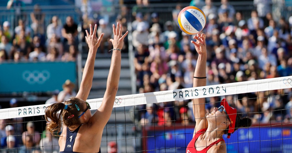 Espanha derrota Itália na fase de grupos do vôlei de praia feminino nas Olimpíadas de 2024