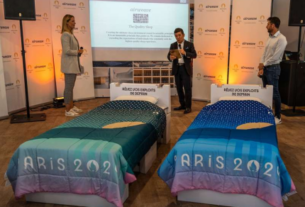 Com medida sustentável, Paris-2024 adotou cama feita de papelão, assim como em Tóquio-2021 (Reprodução)