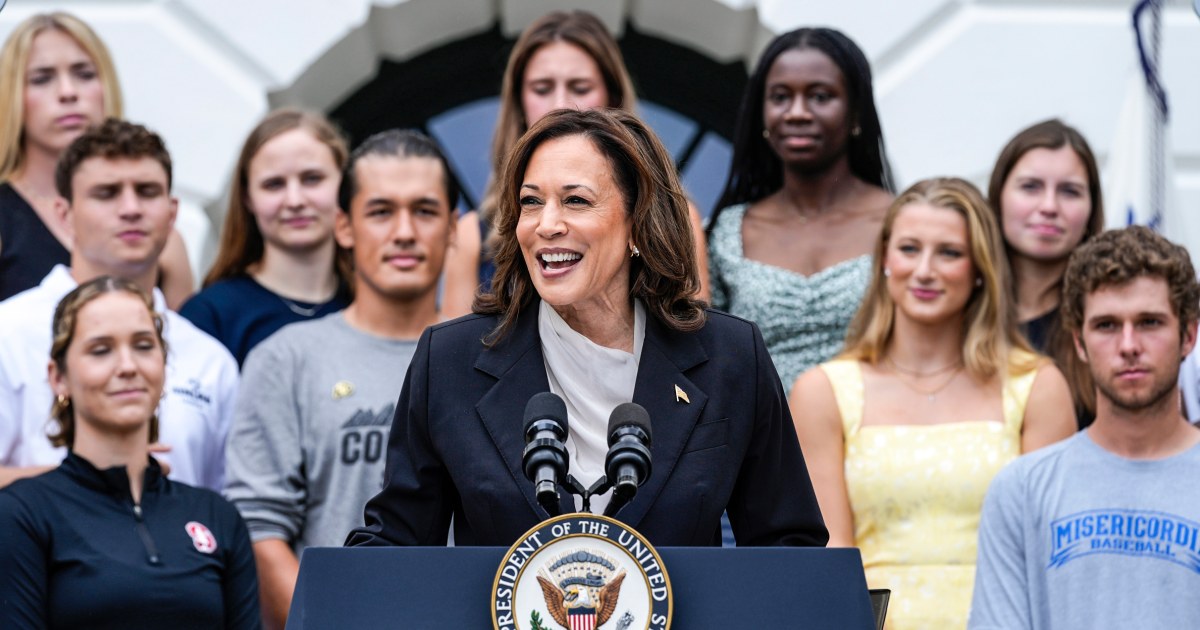 Kamala Harris elogia Biden no primeiro evento público desde que ele a apoiou para presidente