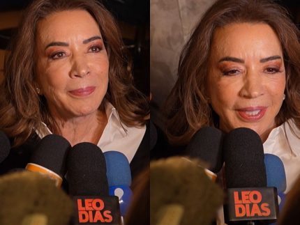 Íris Abravanel em entrevista durante a coletiva de imprensa de A Caverna Encantada, nova novela do SBT (Portal LeoDias)