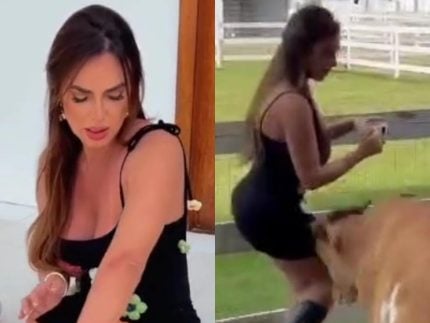 Nicole Bahls leva cabeçada com chifre de “Ana Castela” e mostra hematoma