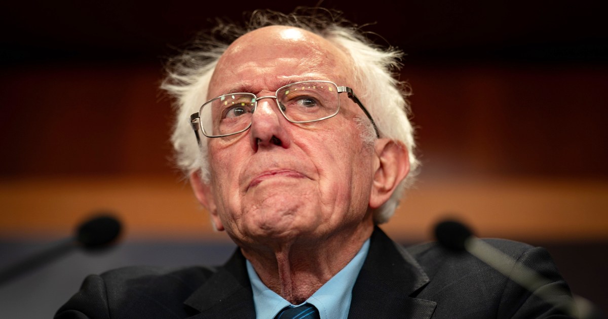 O senador Bernie Sanders diz que trabalhará duro para eleger Harris — mas ainda não a apoia