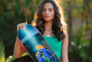 Paris 2024: Rayssa Leal revela desenho de skate com foco na natureza