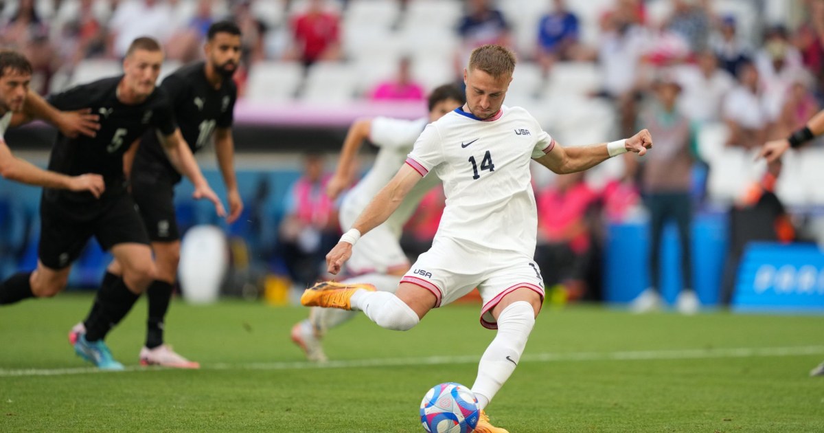 Pênalti de Mihailovic dá primeiro gol masculino dos EUA nas Olimpíadas de Paris