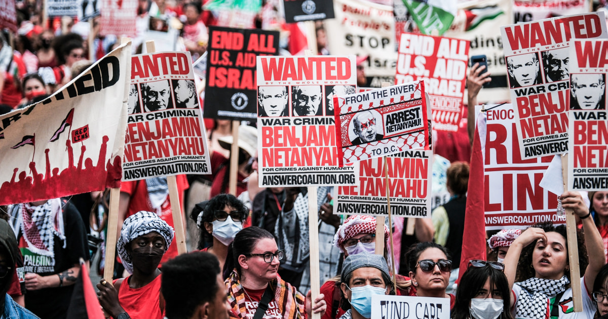 Polícia do Capitólio usa spray de pimenta em protesto contra visita de Netanyahu