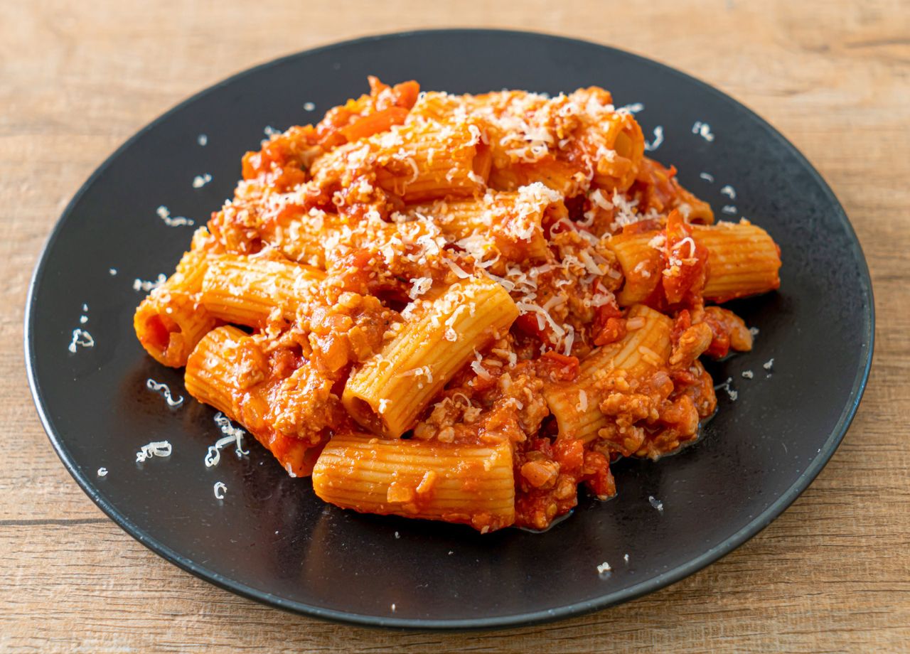 Rigatoni com Ragu de Carne