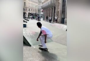 Vídeo mostra skatistas olímpicos dos EUA no parque de skate de Paris