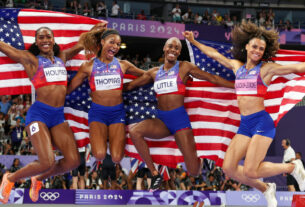 A equipe dos EUA domina os revezamentos 4x400 metros feminino e masculino