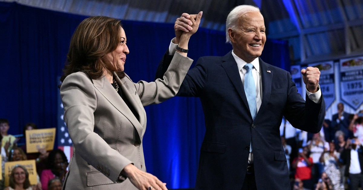 Biden faz campanha com Harris pela primeira vez desde a reformulação da chapa