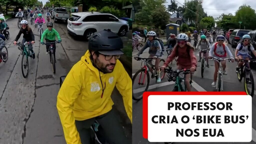 'Bike Bus': professor cria projeto para levar crianças para escola de bicicleta e atrai dezenas de estudantes | Educação