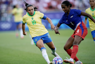 Jogos Olímpicos Paris 2024 - Futebol Feminino - Lances da partida entre Brasil e EUA na final olímpica. Foto: Alexandre Loureiro/COB