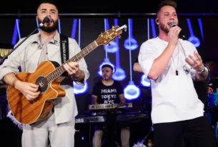 Bruno e Denner falam da carreira e nova música em show de Gusttavo Lima