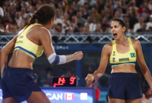 Duda e Ana Patrícia disputaram o ouro no vôlei de praia em Paris-2024 (Luiza Moraes/COB)