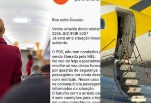 Em e-mail para chefia, comissária relatou medo de voar pela Voepass: “Roleta russa”