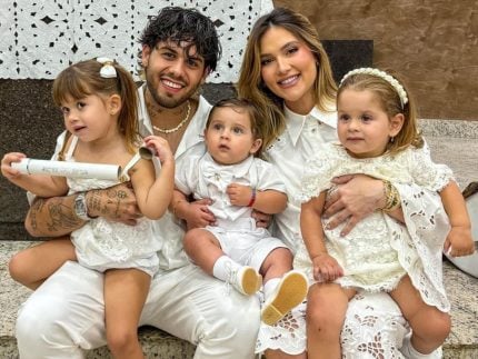 Grávida de 9 meses, Virginia Fonseca celebra batizado do sobrinho