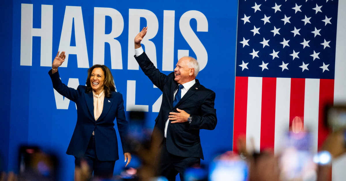 Harris apresenta o companheiro de chapa Walz como treinador, veterano e protetor dos direitos reprodutivos