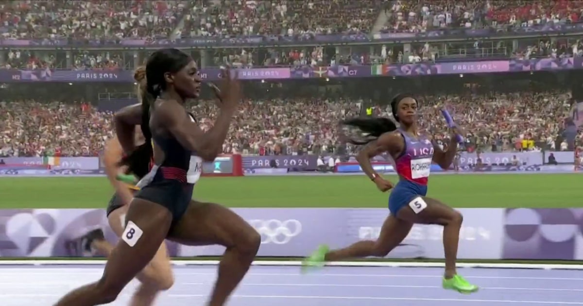 Mulheres dos EUA ganham ouro no revezamento 4x100 metros, mas homens ficam aquém