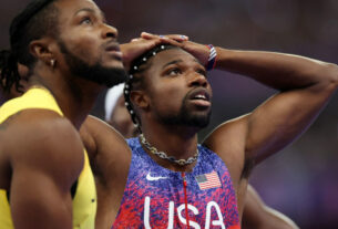 Noah Lyles vence ouro olímpico nos 100m em final de foto épica