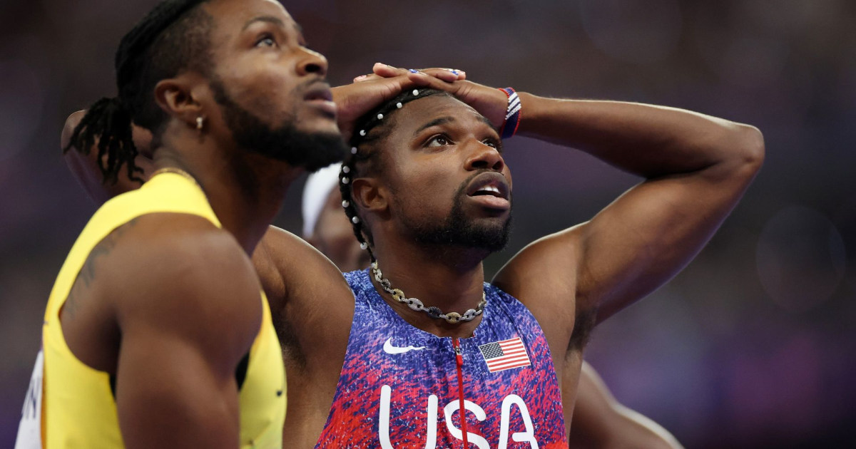 Noah Lyles vence ouro olímpico nos 100m em final de foto épica