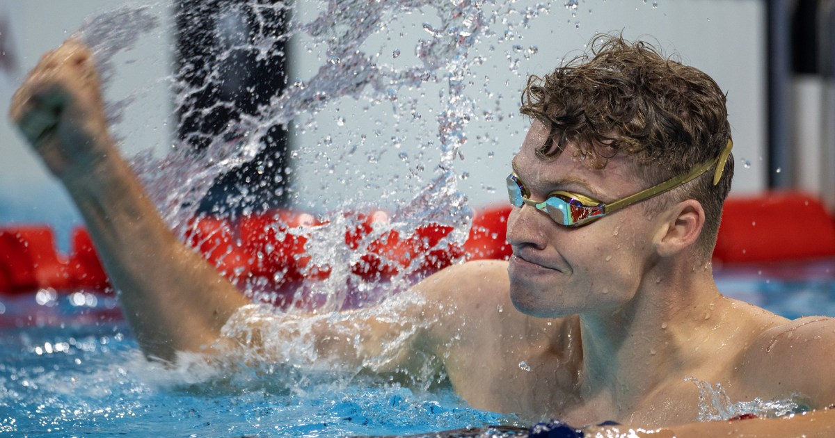 O francês Leon Marchand ganha duas medalhas de ouro em um dia histórico