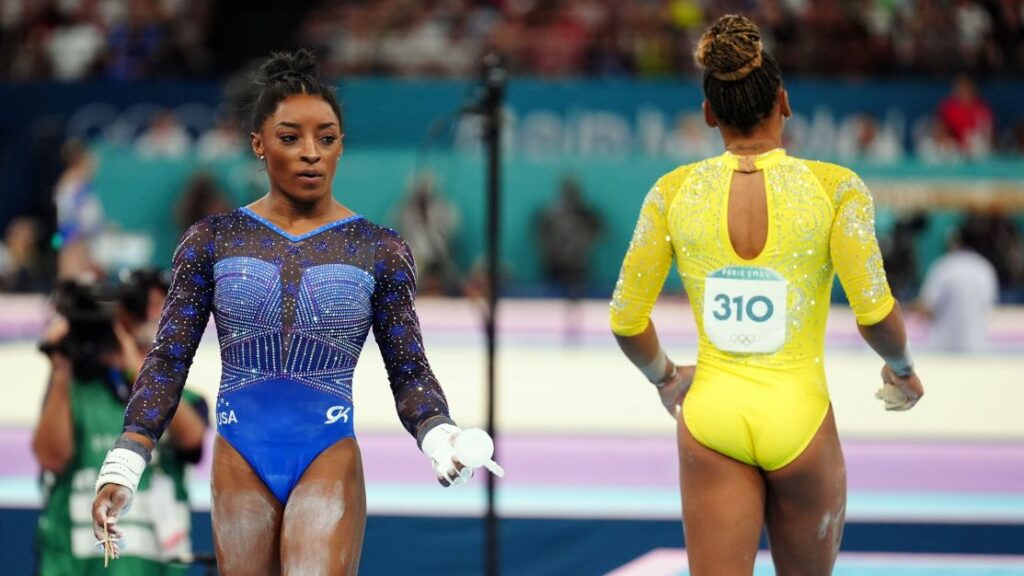 Rebeca Andrade x Simone Biles: compare as notas do individual geral da ginástica artística