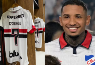 São Paulo homenageia Izquierdo com camisas em jogo contra o Atlético-MG