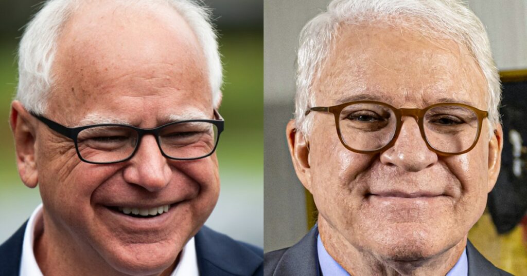 Steve Martin recusa oferta para interpretar Tim Walz no 'Saturday Night Live': 'Não sou um impressionista'