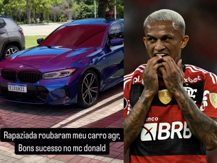 Wesley, do Flamengo, tem o carro roubado na Zona Norte do Rio