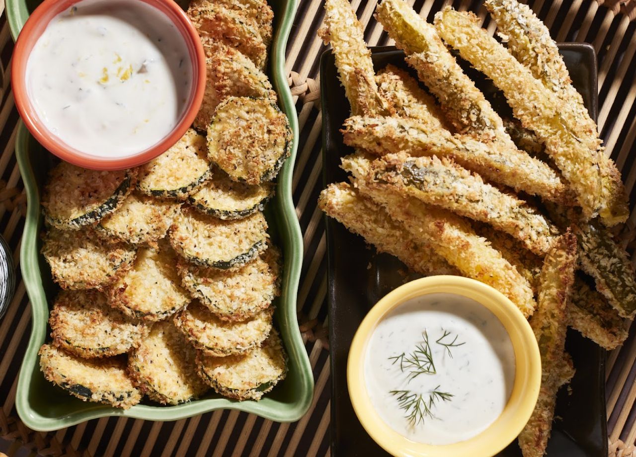 Chips de Abobrinha com Panko e Parmesão