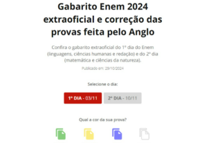 Gabarito Enem 2024: confira as respostas extraoficiais das questões do 1º dia de prova