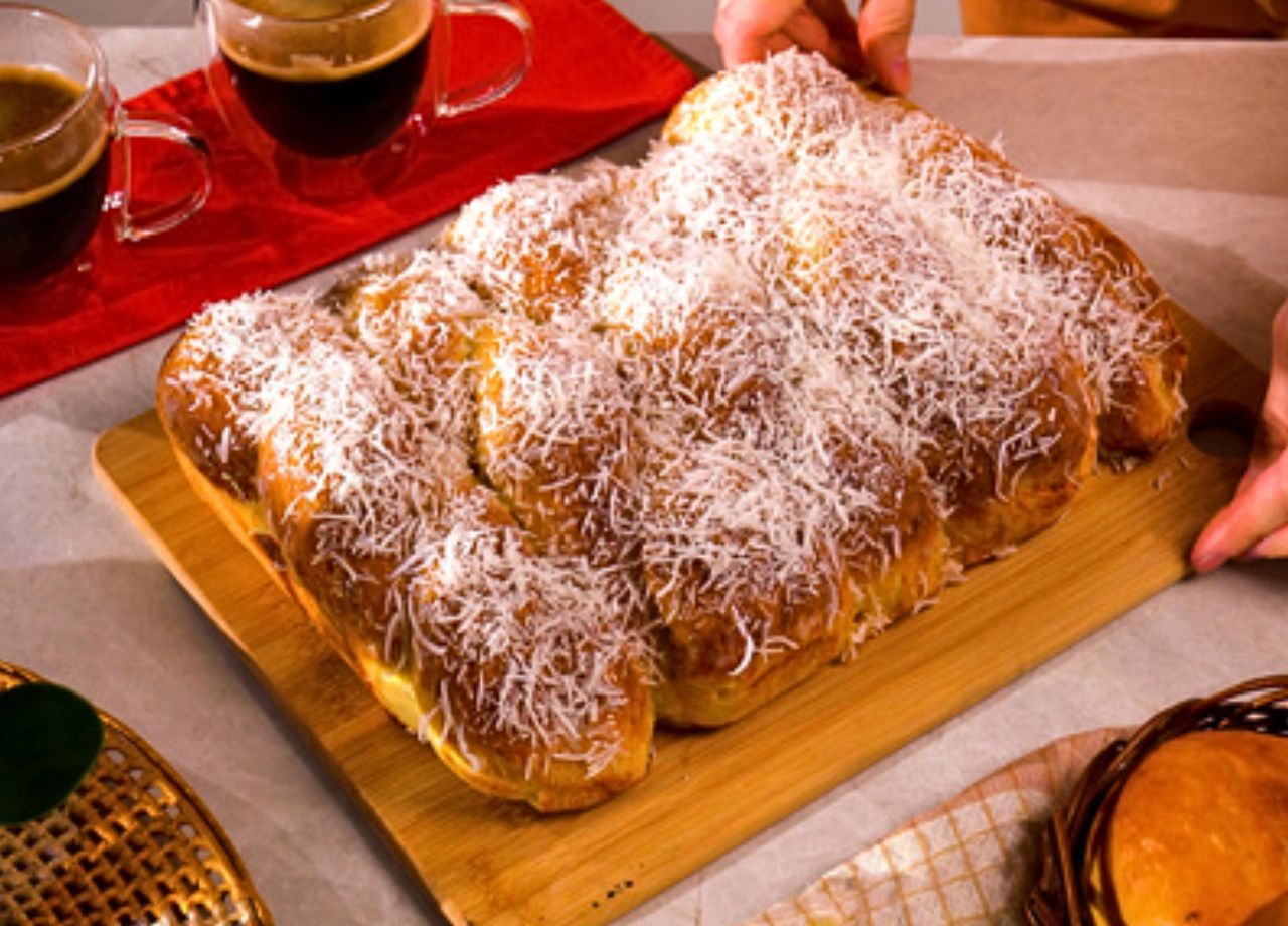 Pão de coco caseiro 