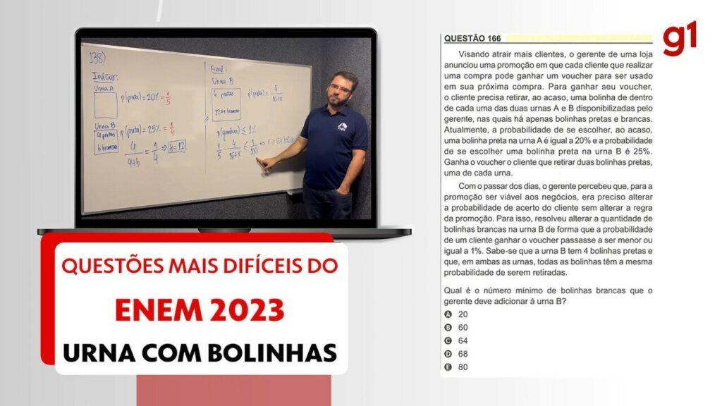 Preparado? Tente resolver as 2 questões de matemática mais difíceis do último Enem