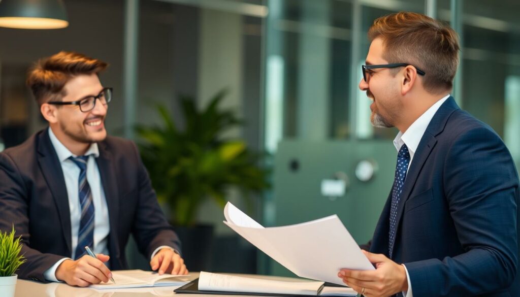 Imagem de um assessor de investimento com certificação CFP Imagem de um assessor de investimento com certificação CFP