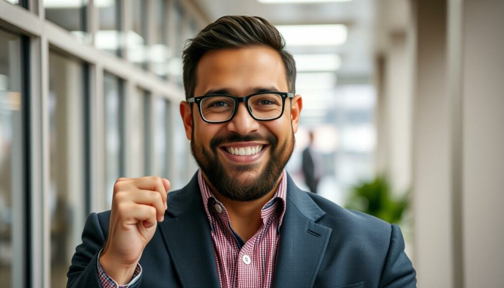 Imagem de um empresário satisfeito com seu negócio Imagem de um empresário satisfeito com seu negócio