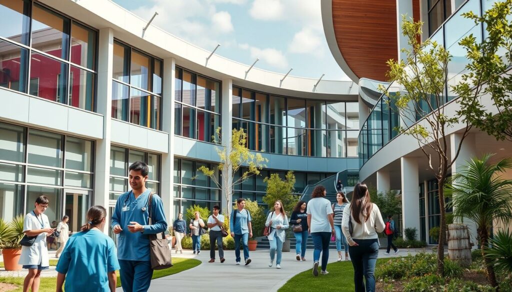 Imagem de uma faculdade de enfermagem Imagem de uma faculdade de enfermagem
